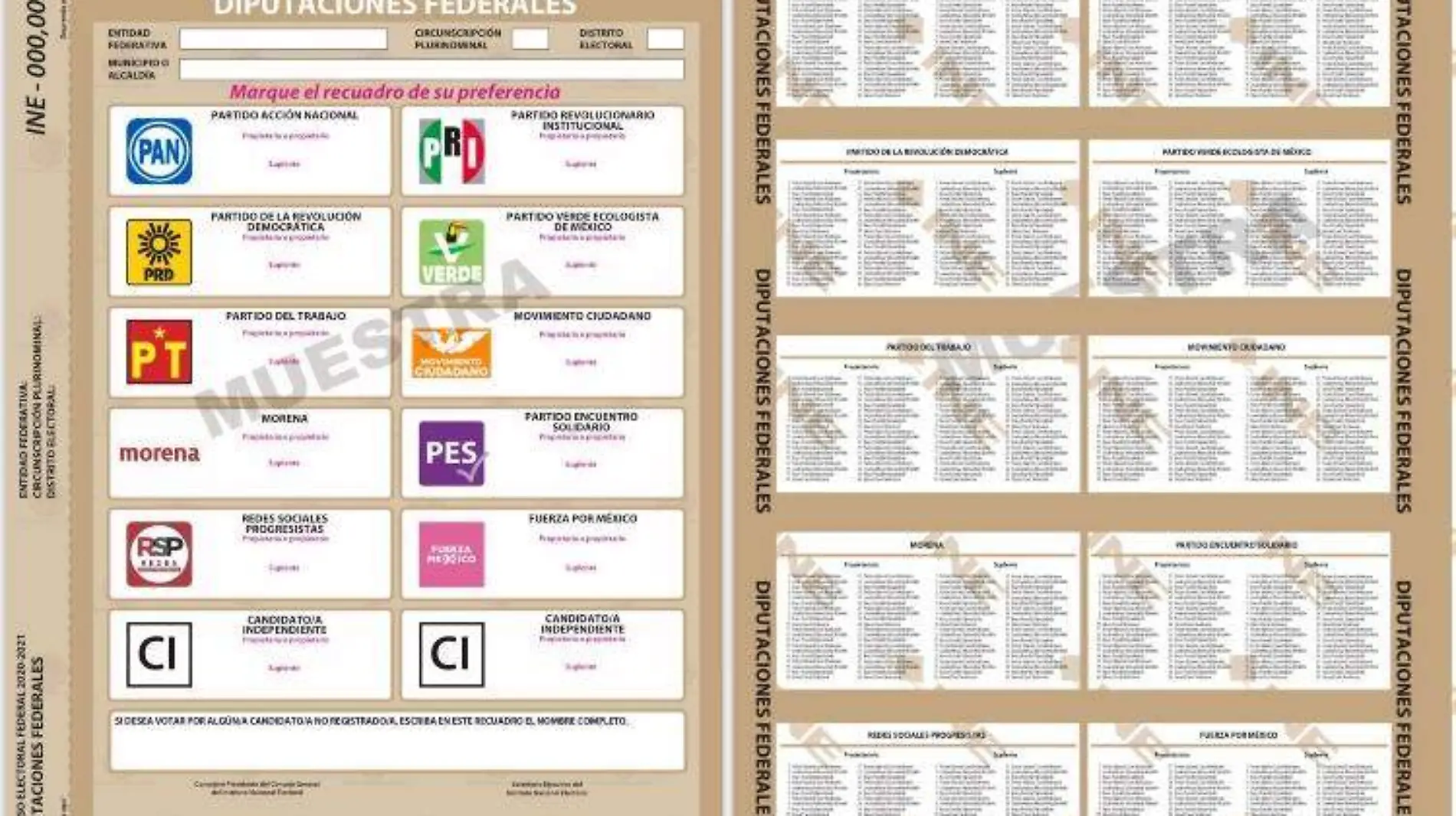 boletas elecciones 2021 CORTESÍA